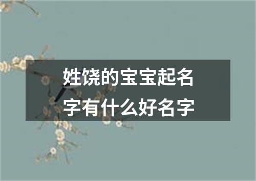 姓饶的宝宝起名字有什么好名字