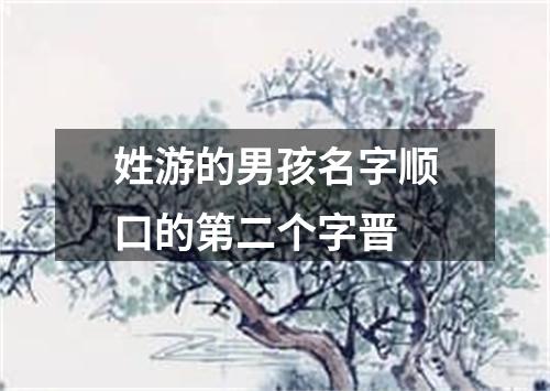 姓游的男孩名字顺口的第二个字晋