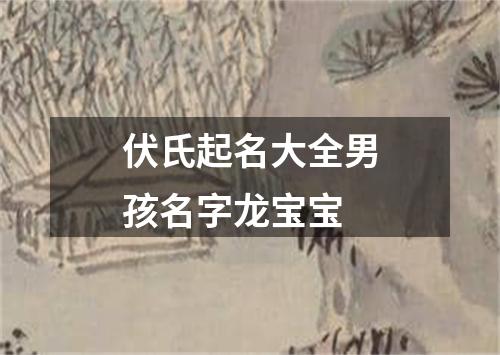 伏氏起名大全男孩名字龙宝宝