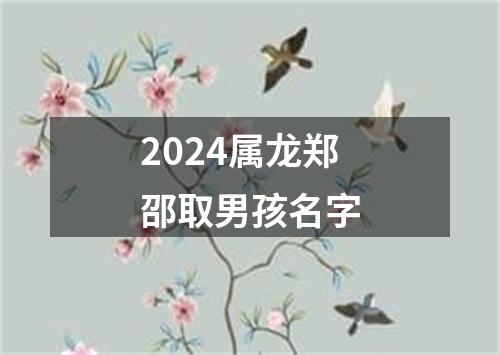 2024属龙郑邵取男孩名字