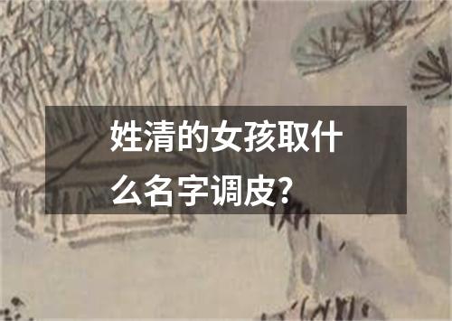 姓清的女孩取什么名字调皮?