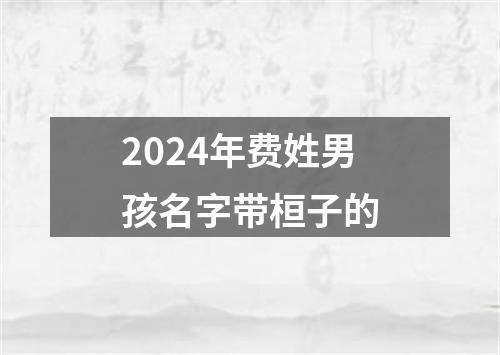 2024年费姓男孩名字带桓子的