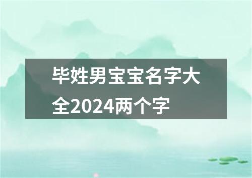 毕姓男宝宝名字大全2024两个字