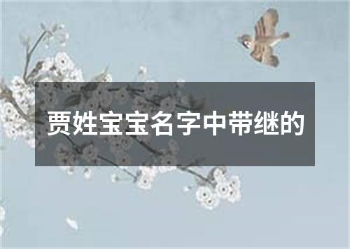 贾姓宝宝名字中带继的