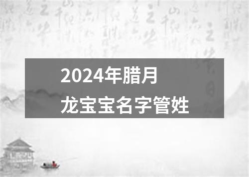 2024年腊月龙宝宝名字管姓