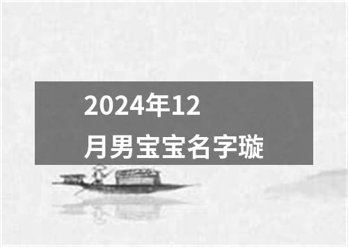 2024年12月男宝宝名字璇