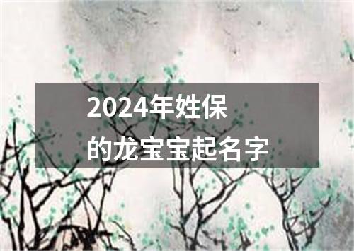 2024年姓保的龙宝宝起名字