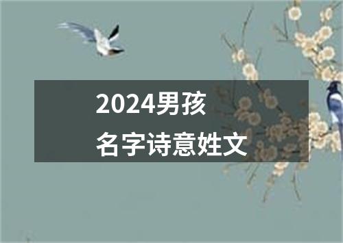 2024男孩名字诗意姓文