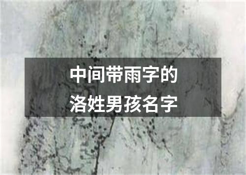 中间带雨字的洛姓男孩名字