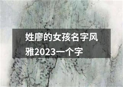 姓廖的女孩名字风雅2023一个字