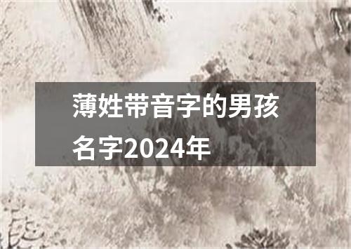 薄姓带音字的男孩名字2024年