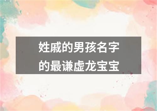 姓戚的男孩名字的最谦虚龙宝宝