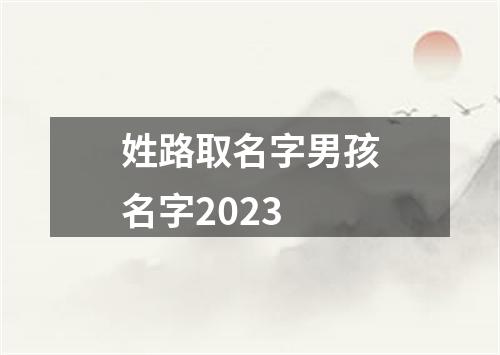 姓路取名字男孩名字2023