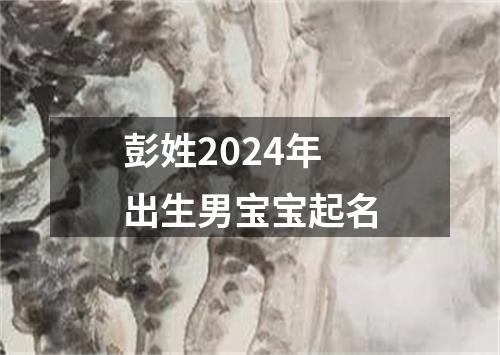 彭姓2024年出生男宝宝起名