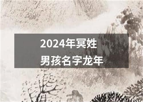 2024年冥姓男孩名字龙年