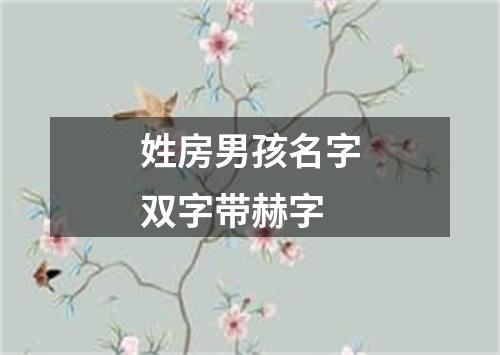 姓房男孩名字双字带赫字