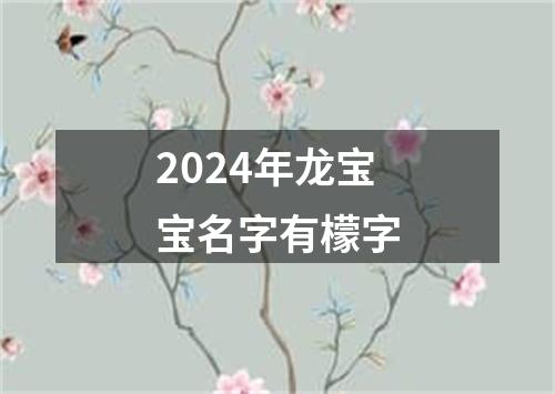 2024年龙宝宝名字有檬字