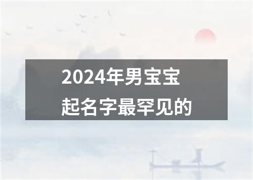 2024年男宝宝起名字最罕见的