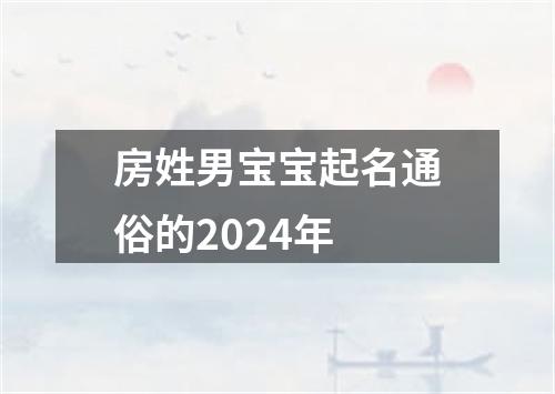 房姓男宝宝起名通俗的2024年