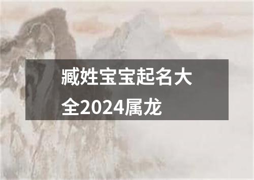 臧姓宝宝起名大全2024属龙