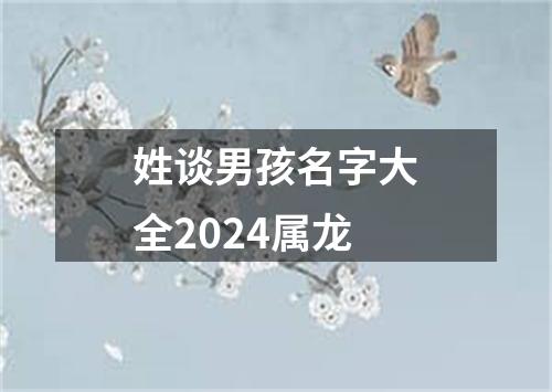 姓谈男孩名字大全2024属龙