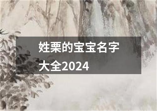 姓栗的宝宝名字大全2024