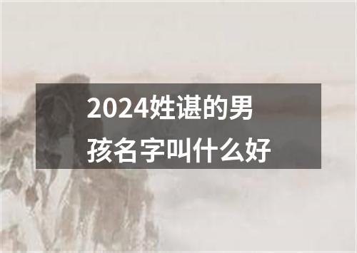 2024姓谌的男孩名字叫什么好