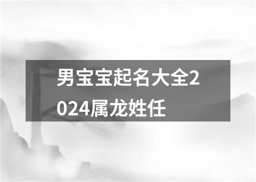 男宝宝起名大全2024属龙姓任