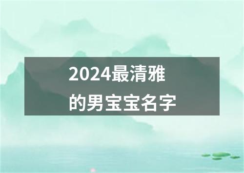 2024最清雅的男宝宝名字