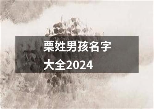 栗姓男孩名字大全2024