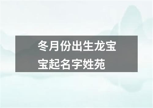 冬月份出生龙宝宝起名字姓苑