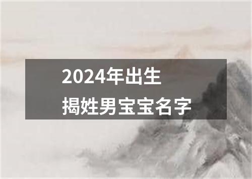 2024年出生揭姓男宝宝名字