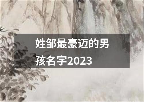 姓邹最豪迈的男孩名字2023