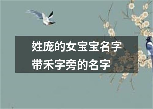 姓庞的女宝宝名字带禾字旁的名字