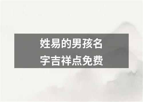 姓易的男孩名字吉祥点免费