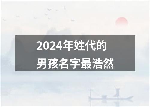 2024年姓代的男孩名字最浩然