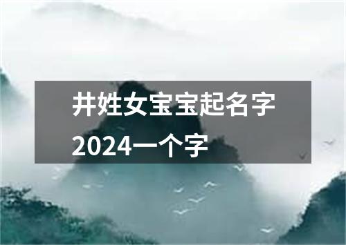 井姓女宝宝起名字2024一个字