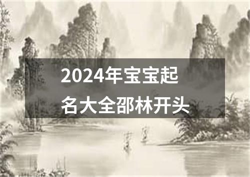 2024年宝宝起名大全邵林开头