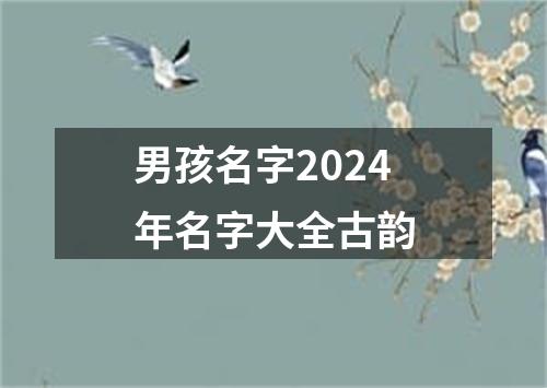 男孩名字2024年名字大全古韵