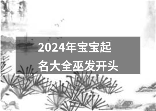 2024年宝宝起名大全巫发开头