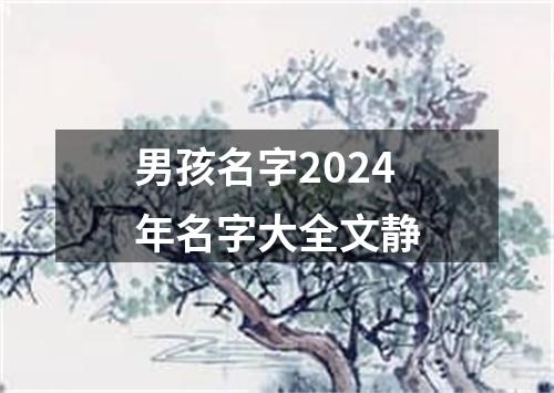 男孩名字2024年名字大全文静