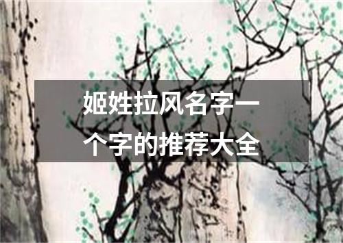 姬姓拉风名字一个字的推荐大全