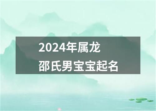 2024年属龙邵氏男宝宝起名