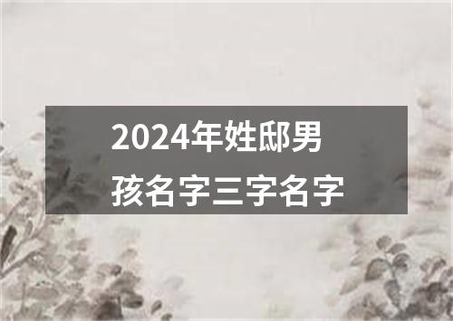 2024年姓邸男孩名字三字名字