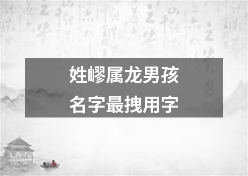 姓嵺属龙男孩名字最拽用字