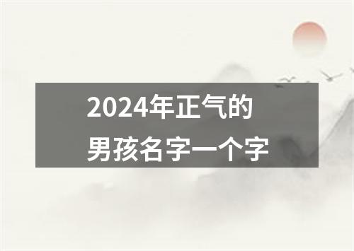 2024年正气的男孩名字一个字