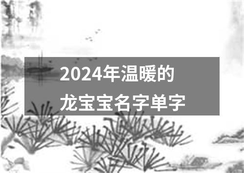 2024年温暖的龙宝宝名字单字