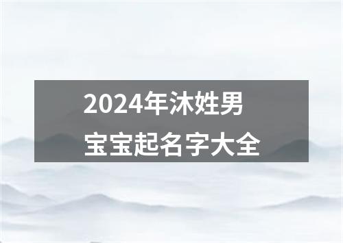 2024年沐姓男宝宝起名字大全