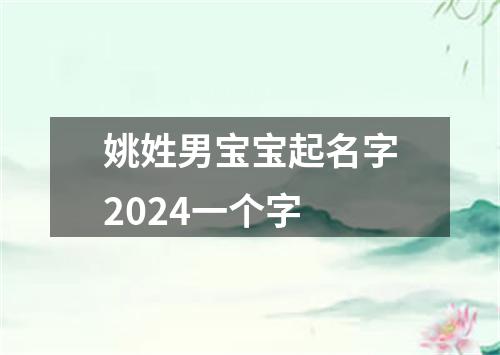 姚姓男宝宝起名字2024一个字