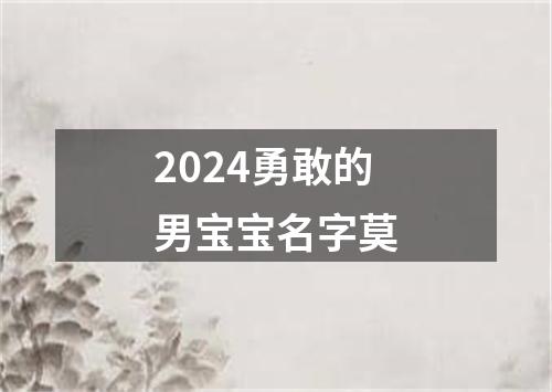 2024勇敢的男宝宝名字莫